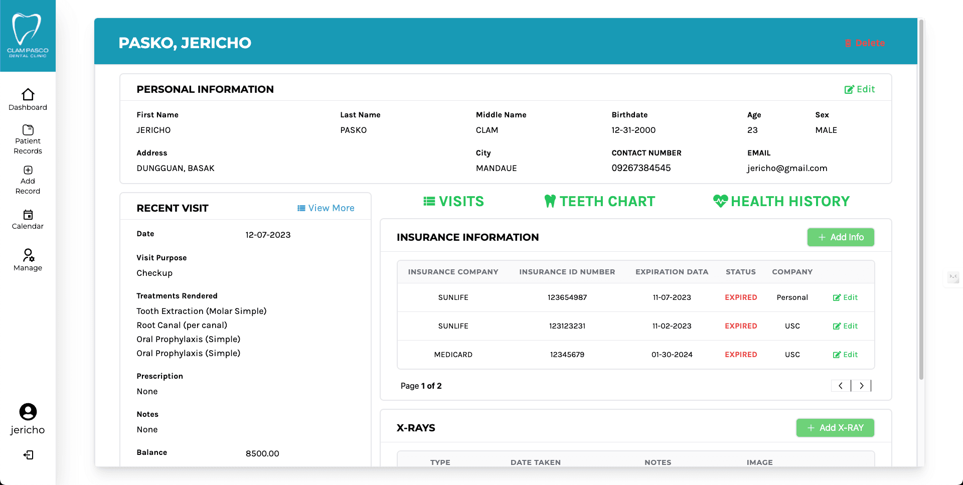 EDRMS: Electronic Dental Record Management System